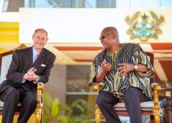 President John Dramani Mahama and Duke of Edinburgh Prince Edward