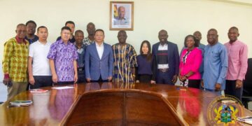 Hon. Sampson Ahi with the Chinese Delegation