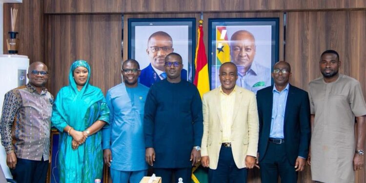 Hon. Dr. John Abdulai Jinapor  with the new Board Members