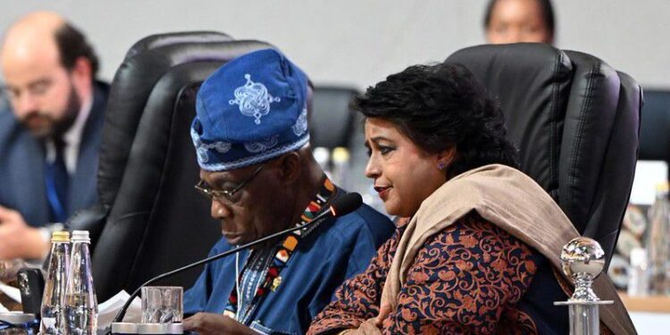 Former Nigerian President Olusegun Obasanjo at G20