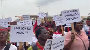 Local Government Minister Urges Patience for Protesting Health Officers, Blames Budgetary Constraints for Delay 2 Environmental Health Protesters