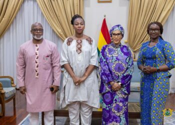 Africa's First Ladies Converge in Accra to Triple Eliminate HIV, Syphilis, and Hepatitis B 2 H.E. Dr. Fatima Maada Bio, First Lady of Sierra Leone, With Joyce Bawah Mogtari, Presidential Adviser and Special Aide to the President