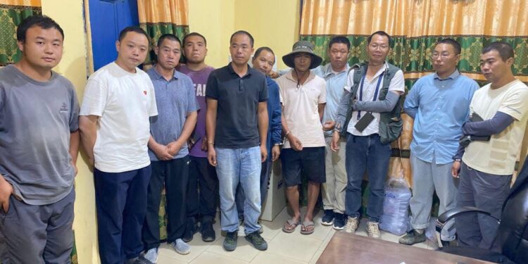 Ghanaian, Chinese Galamseyers Arrested in Yakombo Forest Reserve Following Anti-Galamsey Swoop 1 Apprehended Chinese Galamseyers