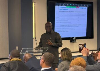 Hon. Eric Opoku, Minister for Food and Agriculture, at the US-Ghana Investor Forum in Pennsylvania