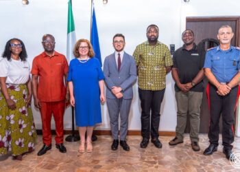 Francis Kojo Kwarteng Arthur, CEO of GEPA, with Her Excellency Laura Ranalli, Italian Ambassador