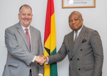 Minister for Foreign Affairs, Hon. Samuel Okudzeto Ablakwa and Acting US Ambassador to Ghana, Rolf Olson