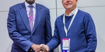 Ghana's Minister for Education and Member of Parliament for Tamale, Hon Haruna Iddrisu, engages with the Vice President of Google on the sidelines of the Generative AI summit in the United Kingdom