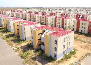 Aerial view of the Saglemi Housing Project