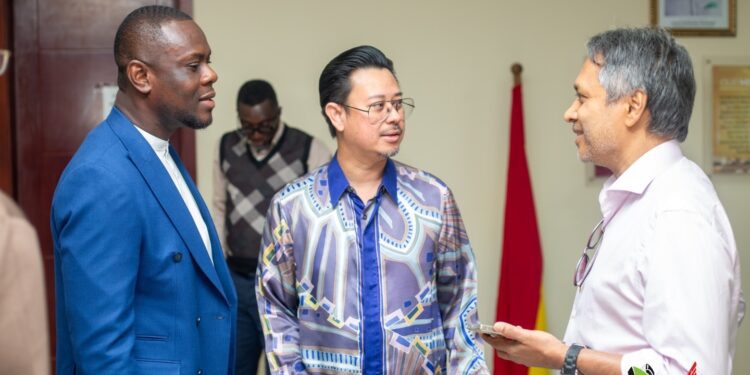 DCEO of GFZA, Mr. Lateef Apau Wiredu, with High Commissioner of Malaysia to Ghana, H.E. Syed Nauzer Idid