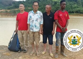 Arrested Chinese galamseyers