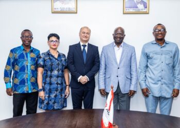 H.E. Pavel Bílek, Czech Ambassador, with Pharm. Kofi Nsiah-Poku, AGI President, and Representatives