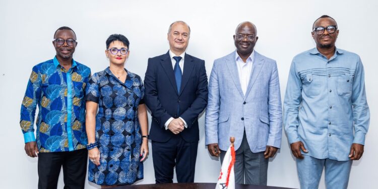H.E. Pavel Bílek, Czech Ambassador, with Pharm. Kofi Nsiah-Poku, AGI President, and Representatives