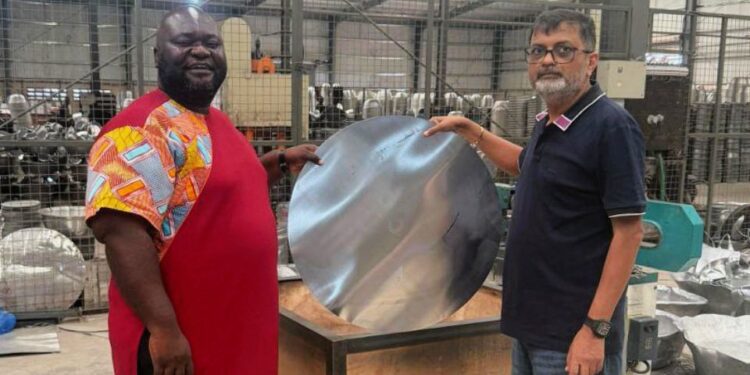 GIPC Troubleshoots Industrial Bottlenecks At Afienya Manufacturing Hub 1 Mr. Charles Opoku Mensah, Head of the Aftercare and Investor Grievance Division, at West Nile RMD Limited
