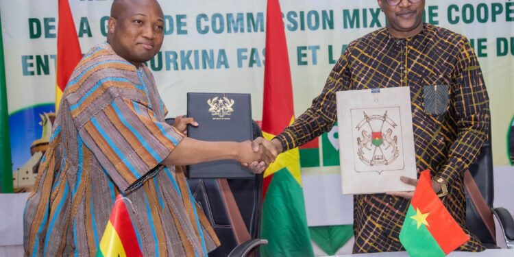 Ghana’s Minister for Foreign Affairs Hon Samuel Okudzeto Ablakwa and Burkinabè counterpart, Karamoko Jean-Marie Traoré