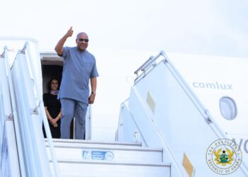 His Excellency, President John Dramani Mahama depart to Dubai, United Arab Emirates and a state visit to Zambia