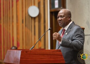 HE John Dramani Mahama, President of Ghana, addressing the Zambian Parliament