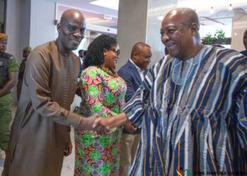 HE John Dramani Mahama, President of Ghana and Minister for Education Hon Haruna Iddrisu in Zambia