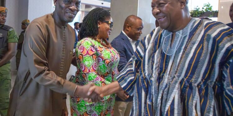 HE John Dramani Mahama, President of Ghana and Minister for Education Hon Haruna Iddrisu in Zambia