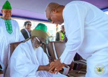 President John Dramani Mahama and Chief Imam Osmanu Nuhu Sharubutu