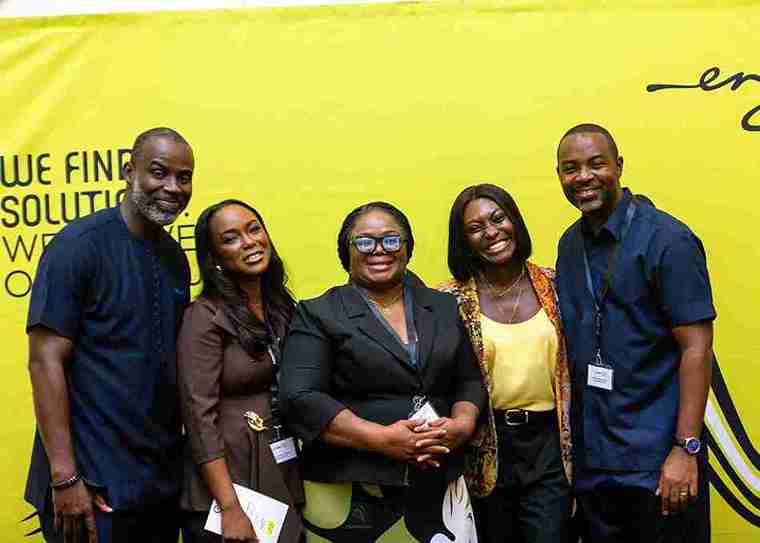 Paapa Osei R in a pose with L R Nana Kofi Asare Abena Fordjour Acquah Pala Aseidu Ofori and Nana Akua Asafo Adjei 11zon