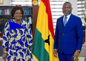 Vice President Professor Jane Naana Opoku-Agyemang with Attorney General and Minister for Justice Dr Dominic Ayine