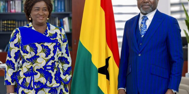 Vice President Professor Jane Naana Opoku-Agyemang with Attorney General and Minister for Justice Dr Dominic Ayine