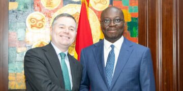 Ghana's Finance Minister Dr. Cassiel Ato Forson with Managing Director and Chief Knowledge Officer of the World Bank, Paschal Donohoe
