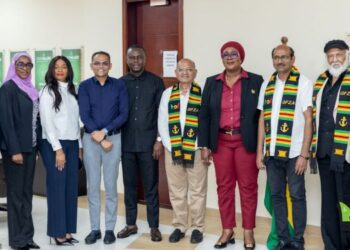 Dr. Mary Awusi, GFZA CEO, with Mr. Jawahar Pavasia, JRJ Group CEO, and Representatives