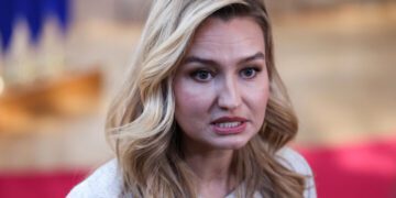 Swedish Minister for Energy, Business and Industry Ebba Busch speaks to members of the media as she arrives to attend a European Union Energy meeting in Brussels, Belgium, March 16, 2026. REUTERS/Omar Havana/File Photo