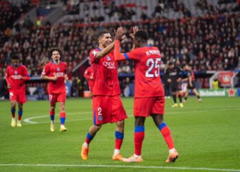 PSG full back Achraf Hakimi and Nuno Mendes