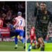 Split image of Lookman, Griezmann for Atletico Madrid and Dembele (PSG)