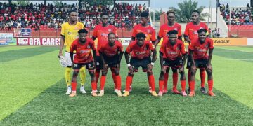 Players of Hohoe United Pose for the Cameras