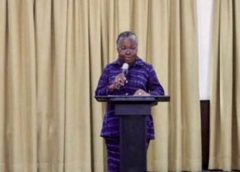 Hon. Emelia Arthur, Minister for Fisheries and Aquaculture at the Blue Economy Policy Stakeholder Validation Workshop