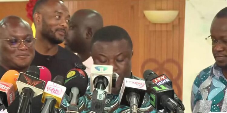 The Minority In Parliament Caucus - Hon. Collins Adomako-Mensah leads the press