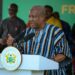 President of Ghana, HE John Dramani Mahama, speaking at the launch of the Free Primary Healthcare Policy