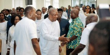 President Mahama Celebrating Chief of Staff Julius Debrah at his 60th Birthday Thanksgiving Service