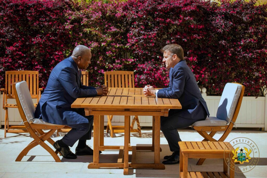 President Mahama with President Macron