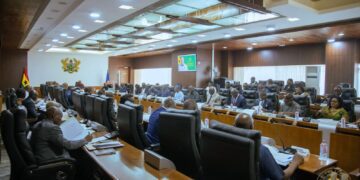 President John Dramani Mahama, chairing a Cabinet meeting