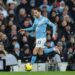 Bernardo Silva in possession of the ball for Manchester City