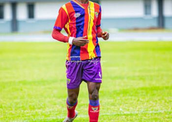 Ali Mohammed in action for Hearts of Oak
