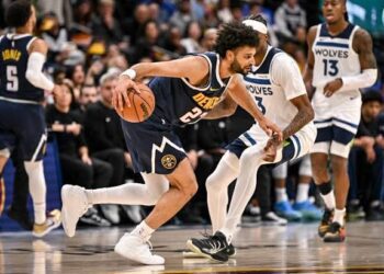 Denver Nuggets vrs Minnesota Timberwolves in Game 5 of the playoff series