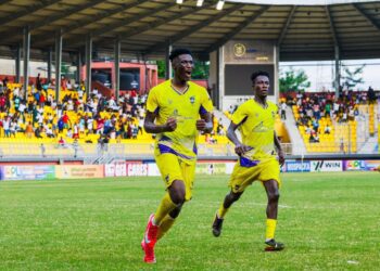 Salim Adams scored a brace against Bibiani GoldStars at the TnA Stadium in Tarkwa