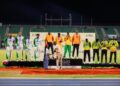 Ivory Coast, Nigeria and Ghana make the podium for the men's 4×100m relay at the CAA African Senior Athletics Championship in Accra