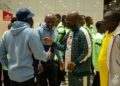 GFA President Kurt Okraku at the Accra International Airport to see off the Black Starlets