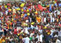 Hearts of Oak fans cheering their team on