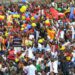 Hearts of Oak fans cheering their team on