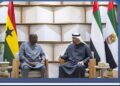 President John Dramani Mahama with His Highness Sheikh Mohamed bin Zayed Al Nahyan