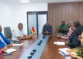 Ghana's Finance Minister Dr Cassiel Ato Forson in discussion with World Health Organization Regional Director for Africa, Dr Mohamed Yakub Janabi