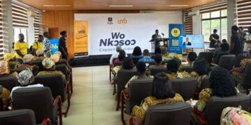 Charles Osei Owusu, Senior Manager Fintech Business, MMFL Commercial Operations, addressing the Ghana National Tailors and Designers Association