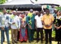 Dr. Andy Osei Okrah, TCDA CEO, with Hon. Eric Opoku, Minister for Food and Agriculture, at Nkoranza in the Bono East